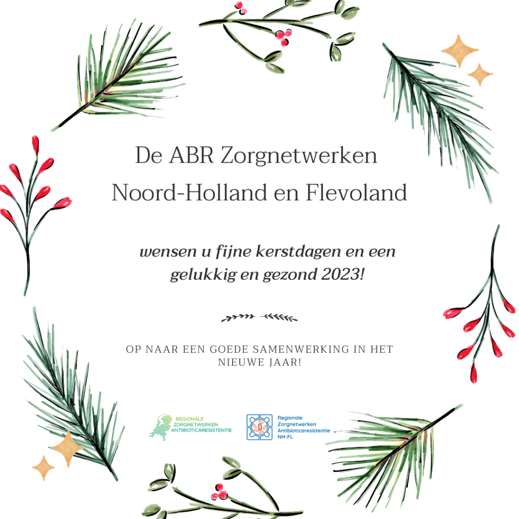 De ABR Zorgnetwerken Noord-Holland en Flevoland wensen u fijne feestdagen en een gelukkig en gezond 2023! 
Op naar een goede samenwerking in het nieuwe jaar.