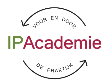 Logo IPAcademie met als slogan: voor en door de praktijk